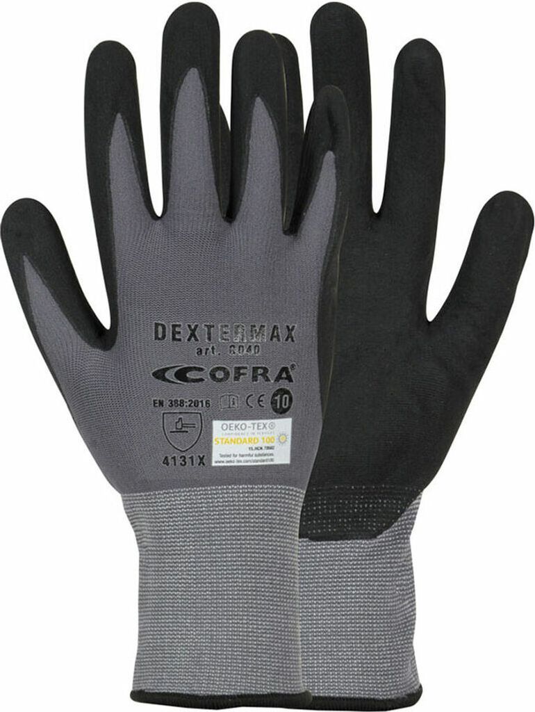 Arbeitshandschuhe Cofra Dextermax Grau Nylon Nitril - 8