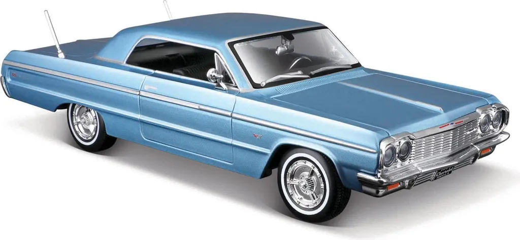 Voiture miniature Chevrolet Impala SS 64 bleue Maisto - Échelle 1:26