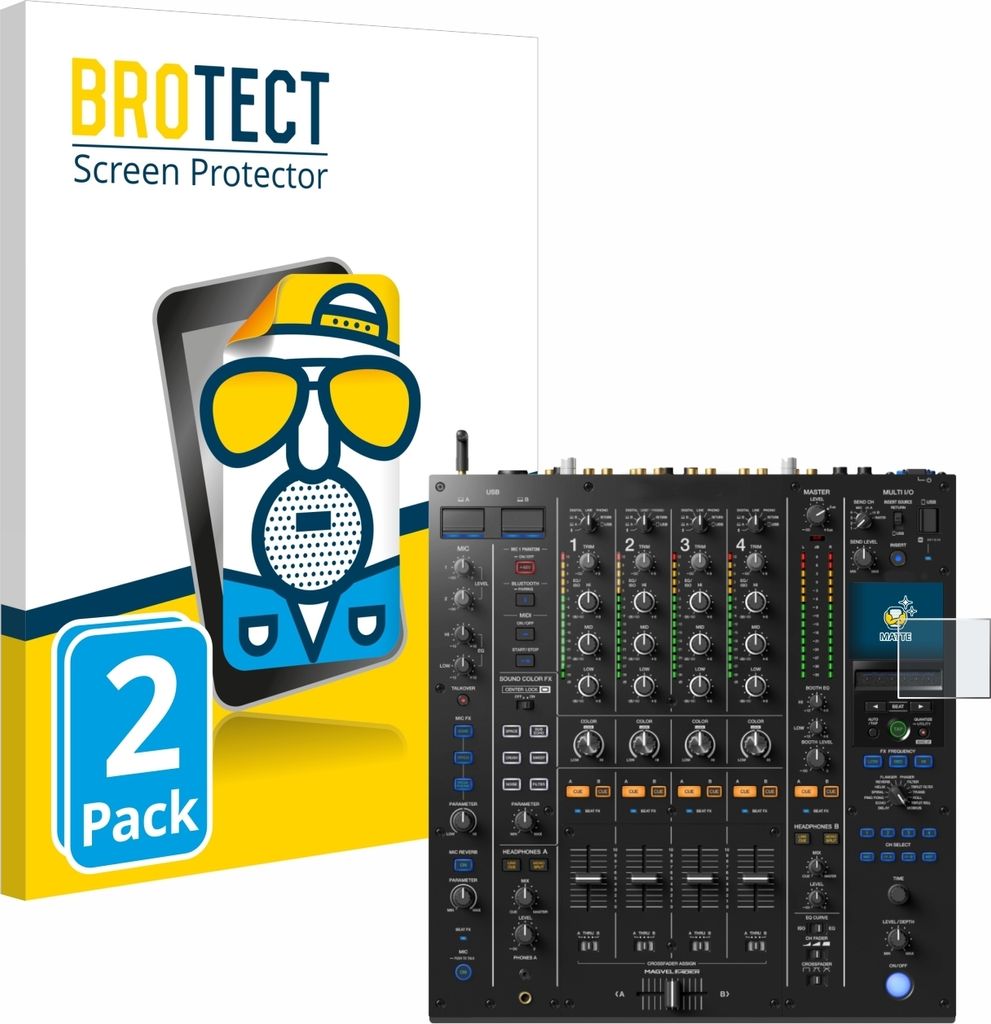 2x BROTECT Schutzfolie für Pioneer DJM A9 Displayschutz Displayschutzfolie Folie Matt Entspiegelungsfolie