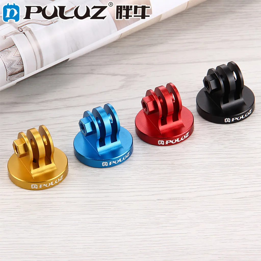 PULUZ Adattatore CNC Alluminio Oro per GoPro - Supporto Avventura