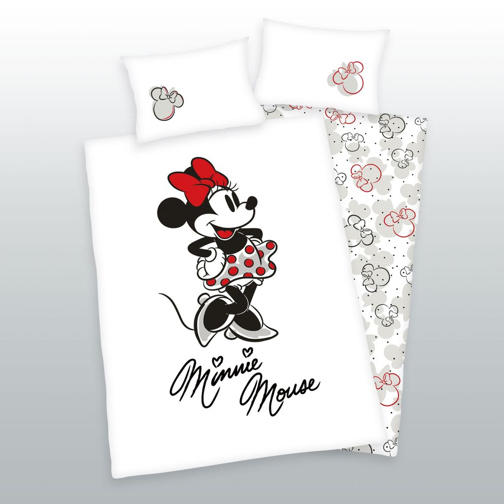 Disney Minnie Mouse Baby Bettwäsche - 40x60 100x135 cm - Produktbild 