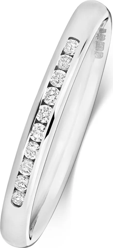 Alliance Semi Pavée Or Blanc 375 et Diamants 0.09ct - TRS187969KWRSJ