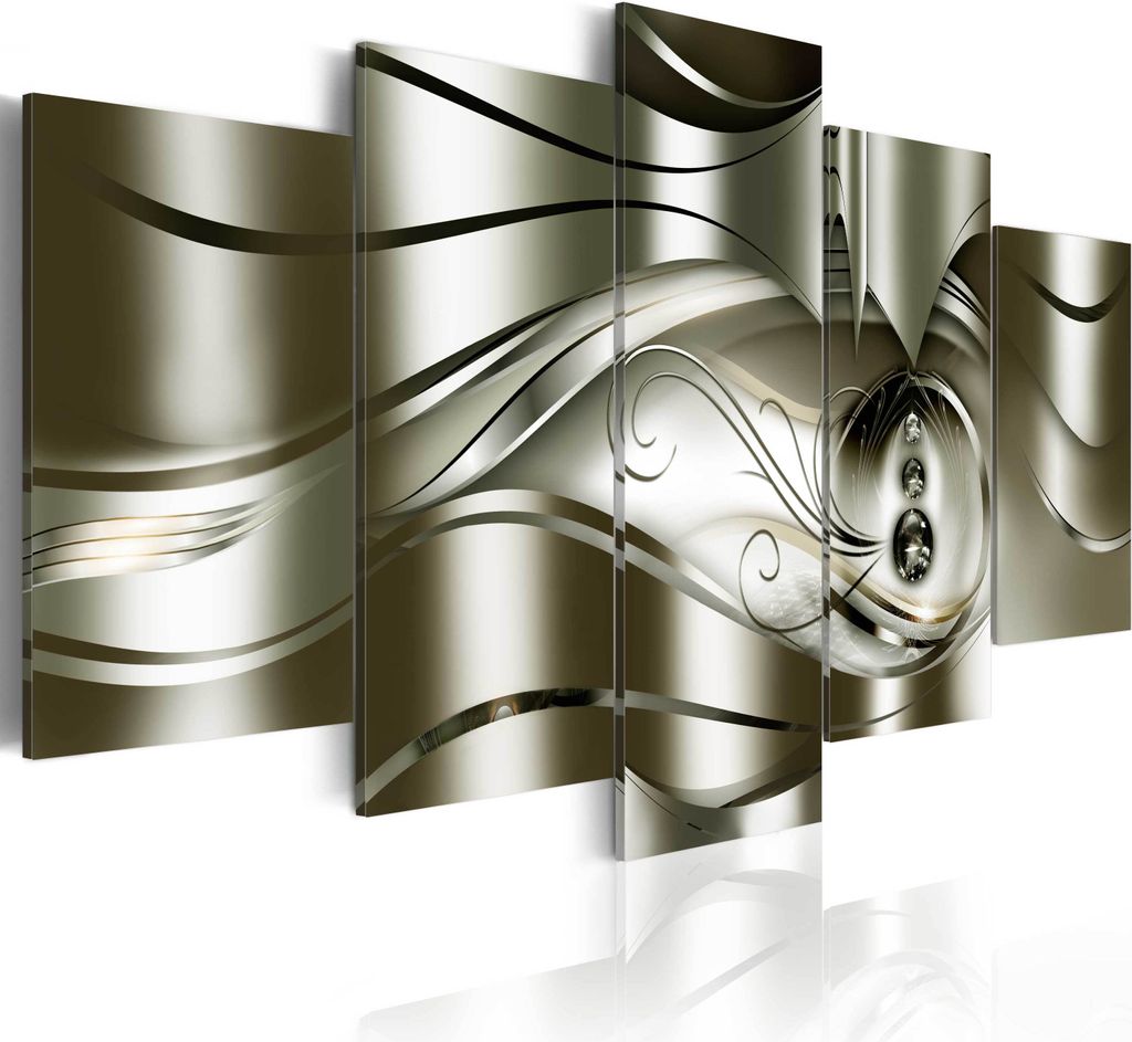 Leinwandbilder 200x100 cm a-A-0103-b-o Vlies Leinwandbild 5 tlg Kunstdruck modern Wandbilder XXL Wanddekoration Design Wand Bild ABSTRAKT