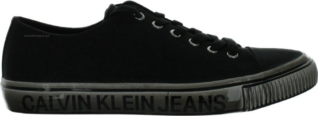 Calvin Klein DEANGELO Herren Turnschuhe schwarzer Stoff leicht 41