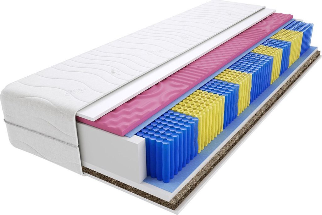 Matratze 160x220 cm Doppelmatratze, H3 & H4 Federkernmatratze, Taschenfederkernmatratze 19 cm Hoch Profilierter Moletschaum Hypoallergene, HR-Schau...