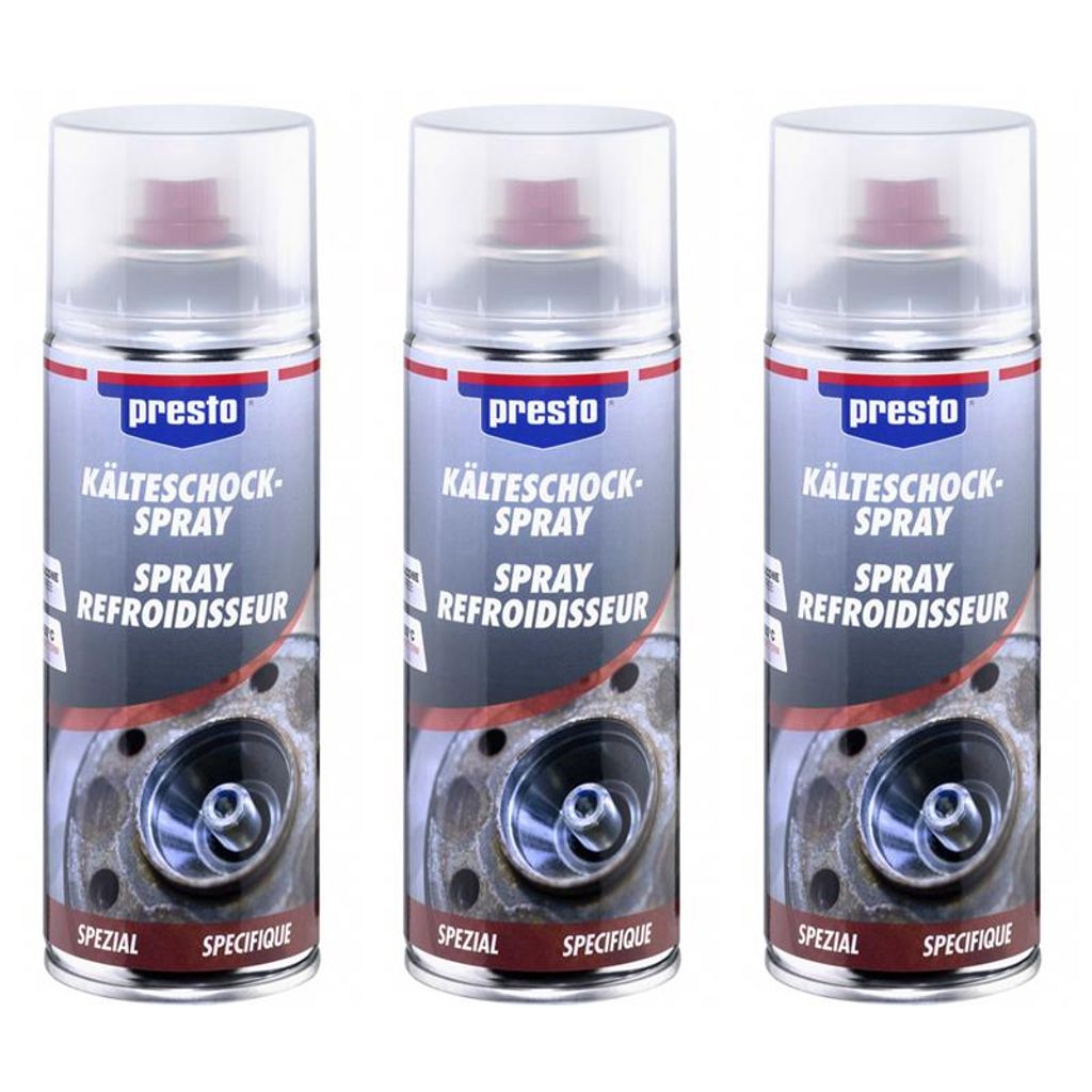 Presto Kälteschock-Spray 400 Ml – Bis -50°C – Zum Lösen Festsitzender Schrauben & Bolzen – Fett- & Silikonfrei Presto Kälteschock-Spray 400 Ml – Bis -50°C – Zum Lösen Festsitzender Schrauben & Bolzen – Fett- & Silikonfrei