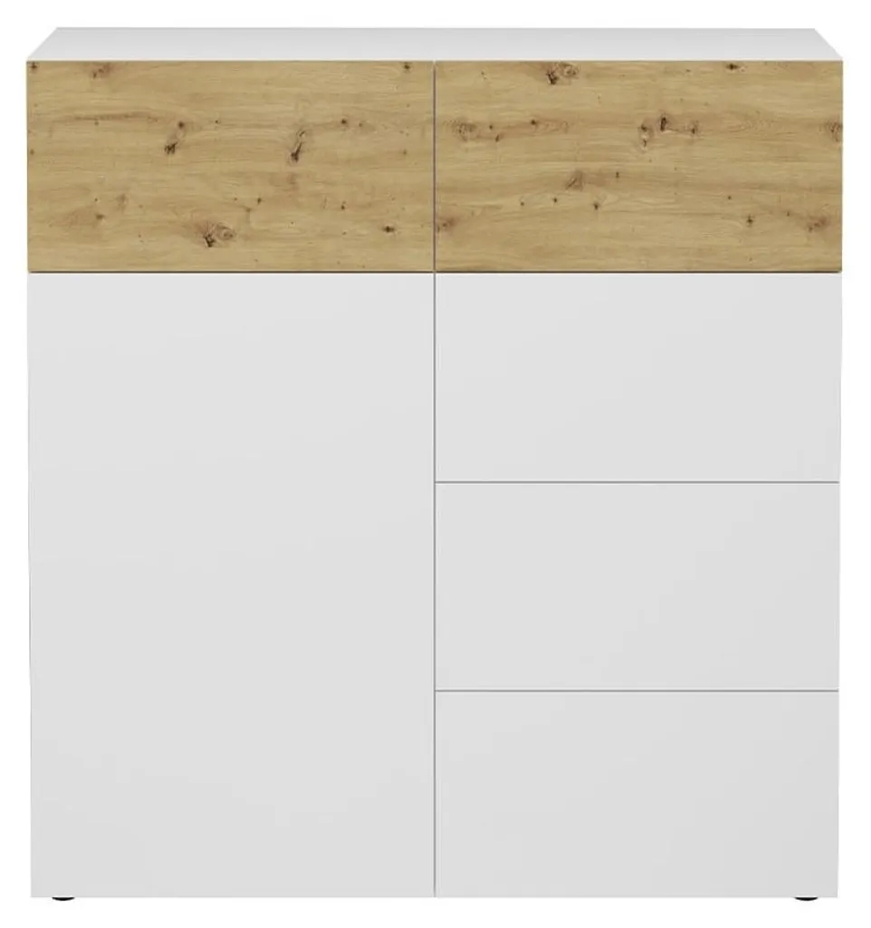Buffet 1 porte 5 tiroirs Belm 1 Calicosy L109 x H115 cm chic