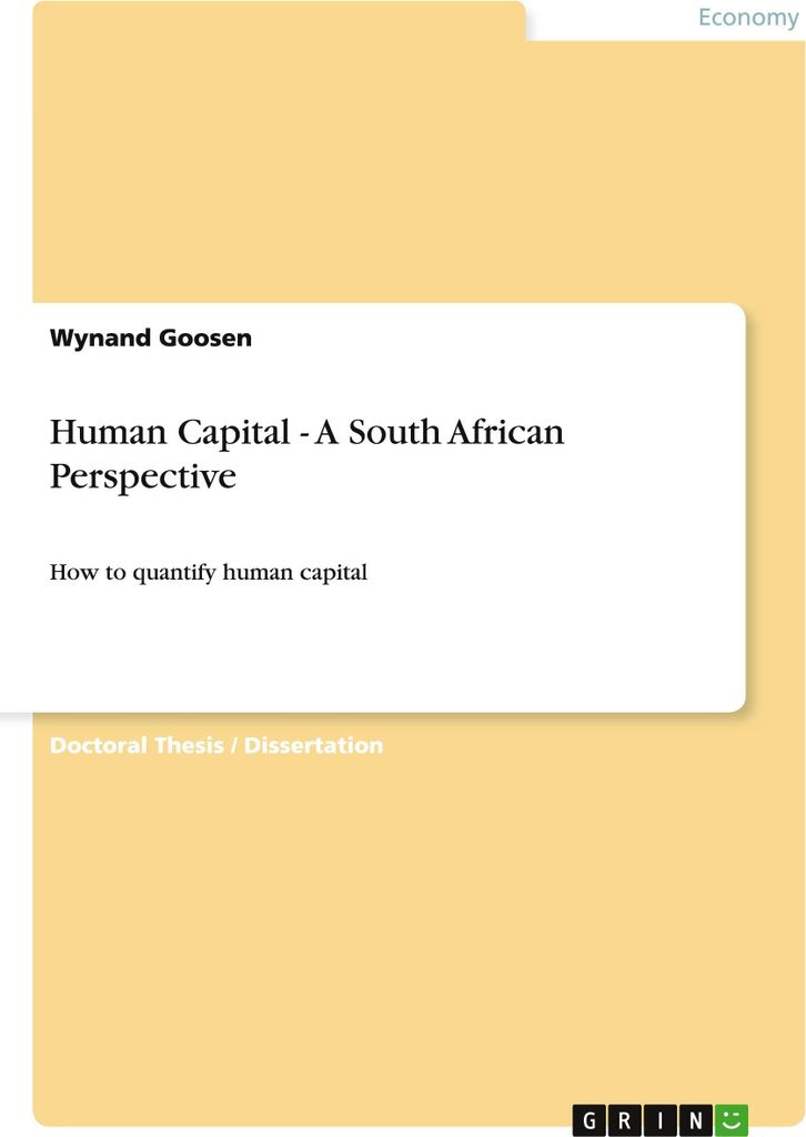 Human Capital - A South African Perspective