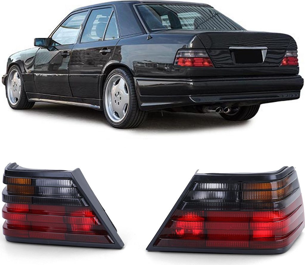 Rückleuchten Heckleuchten in Rot / Schwarz für Mercedes W124 Limousine