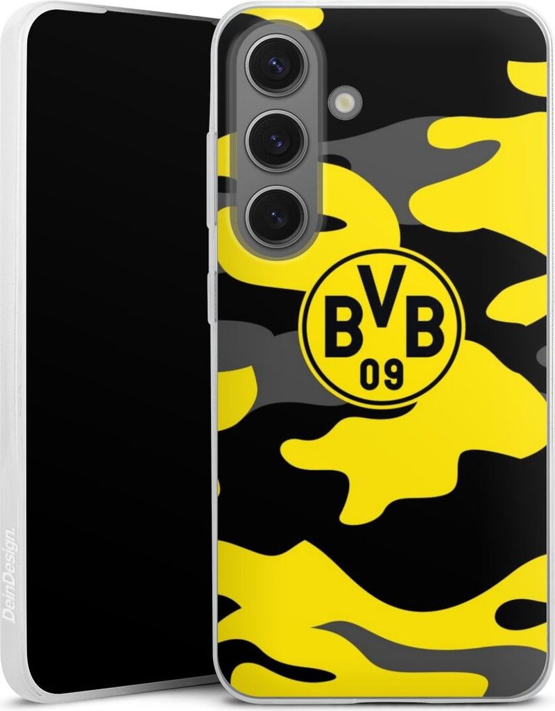 DeinDesign Slim Hülle für Samsung Galaxy S25 Silikon Case Ultra Dünn Handyhülle BVB Borussia Dortmund Fanartikel