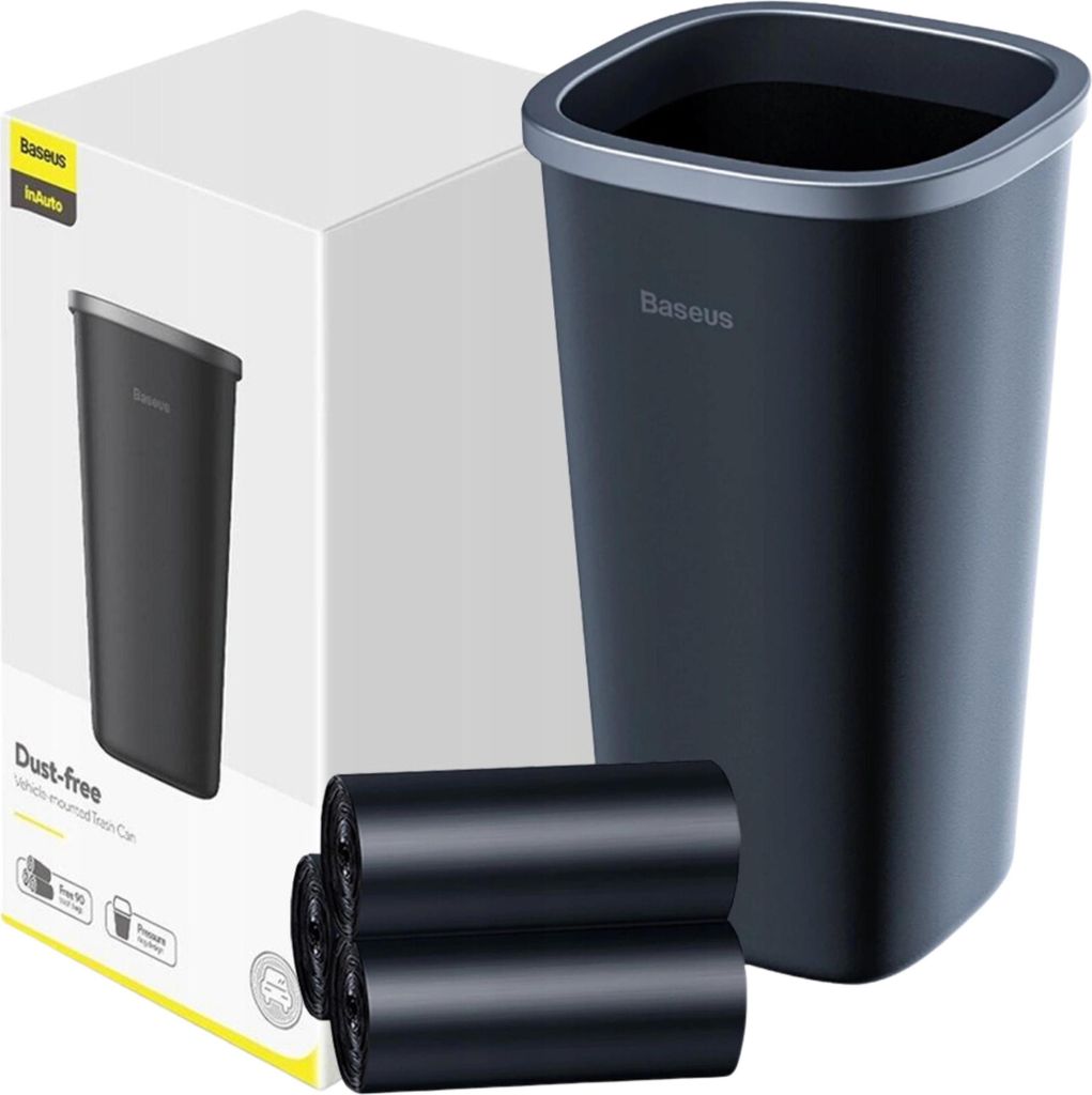 Baseus Cestino per auto senza polvere, 800 ml (nero) Immagine del prodotto 