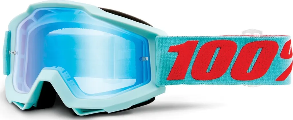 Équipement VTT Enduro Masque 100% Accuri Mirror Bleu pour Temps Changeant