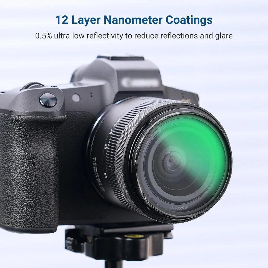 Filtre UV 58mm : Protégez votre Objectif des Rayures et Reflets Bleus - 3