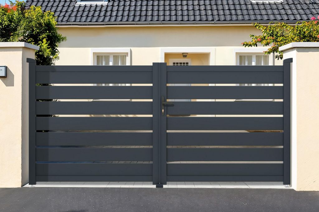 Flügeltor elektrisch 3m VOGEL H.140cm + Drehtorantrieb TANKER B250