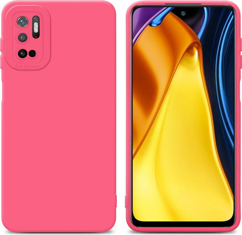 Cadorabo Hülle für Xiaomi RedMi NOTE 10 5G / POCO M3 PRO 5G Schutz Hülle in Rot TPU Silikon Etui Case Handyhülle