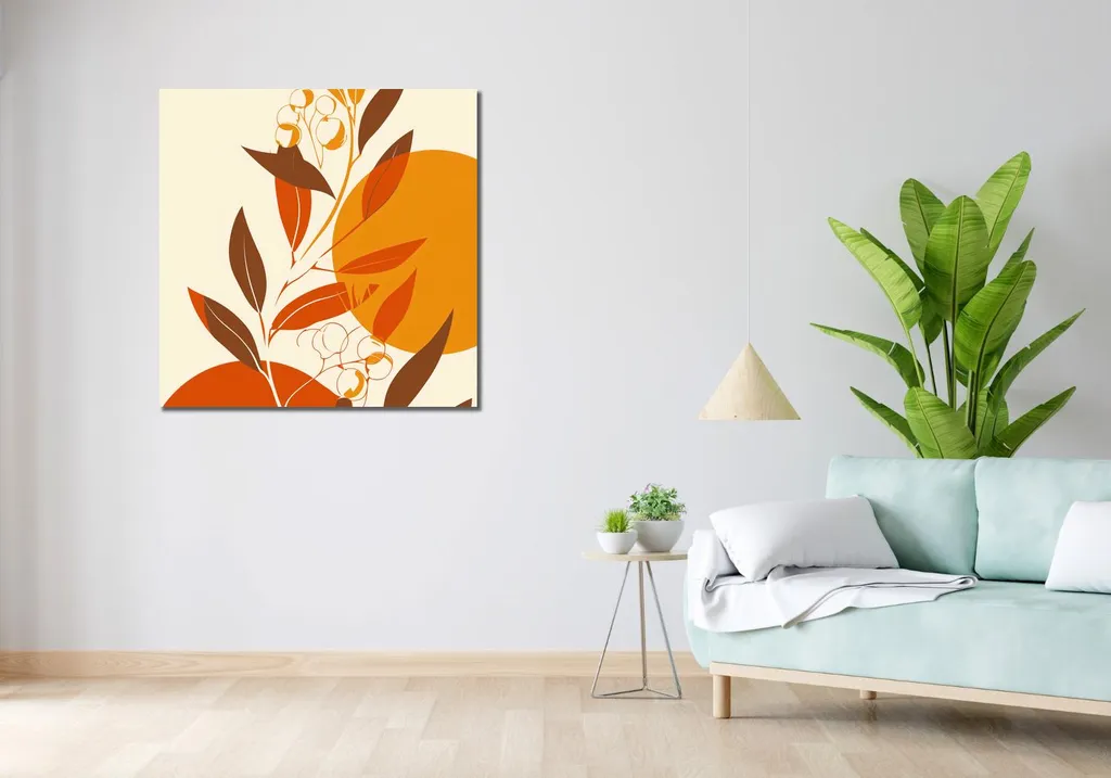 Quadro 90x90 cm Caldo soffio d'autunno - 2