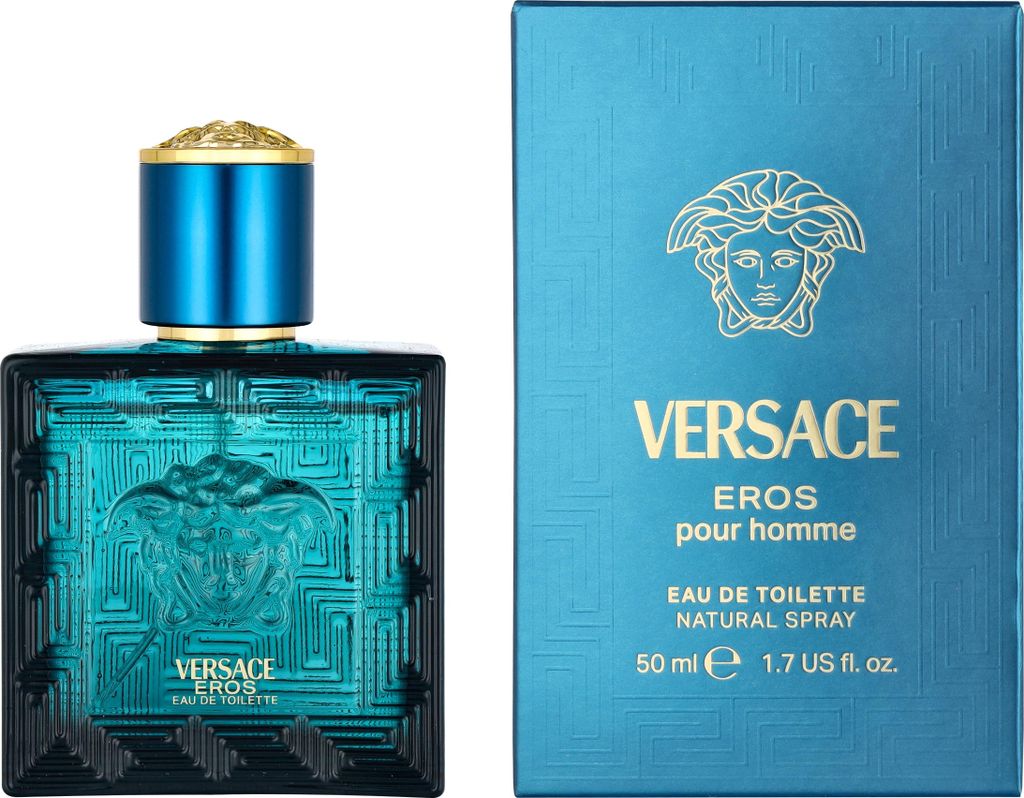 Versace Eros, Männer, 50 ml, Nicht nachfüllbare Flasche, Produktbild 