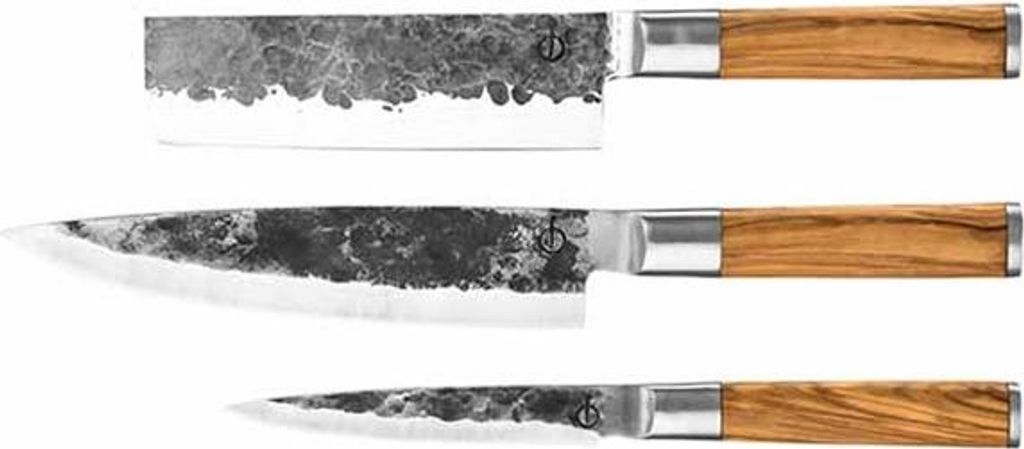 Olive Set De Couteaux 3pcs, Couteau Chef + Couperet + Image du produit 