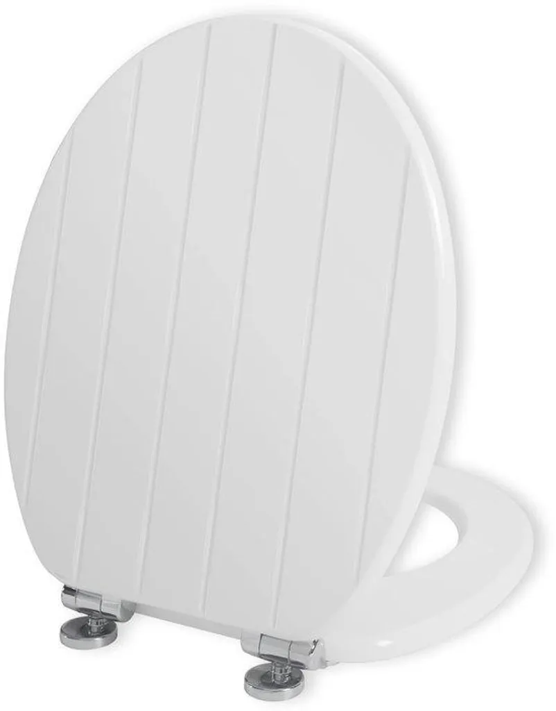 Abattant WC bois blanc pour un confort optimal et fermeture silencieuse