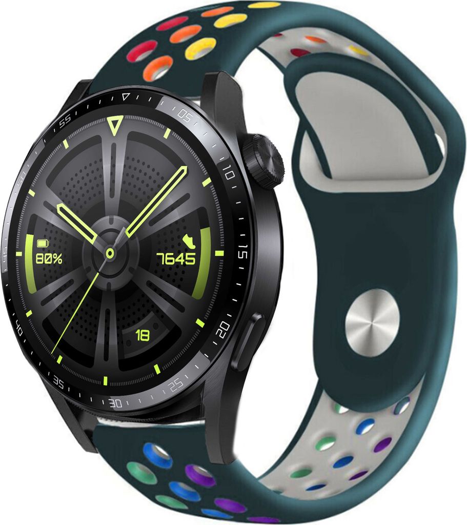 Strap-it Huawei Watch GT 3 46mm Sportarmband (Kieferngrün Produktbild 