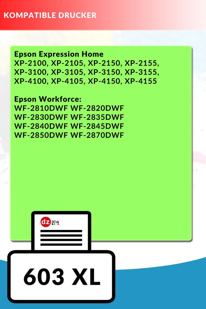 Druckerpatronen 603XL für Epson XP-2100 XP-2150 XP-2105 XP-3150 XP-3105 XP-2155