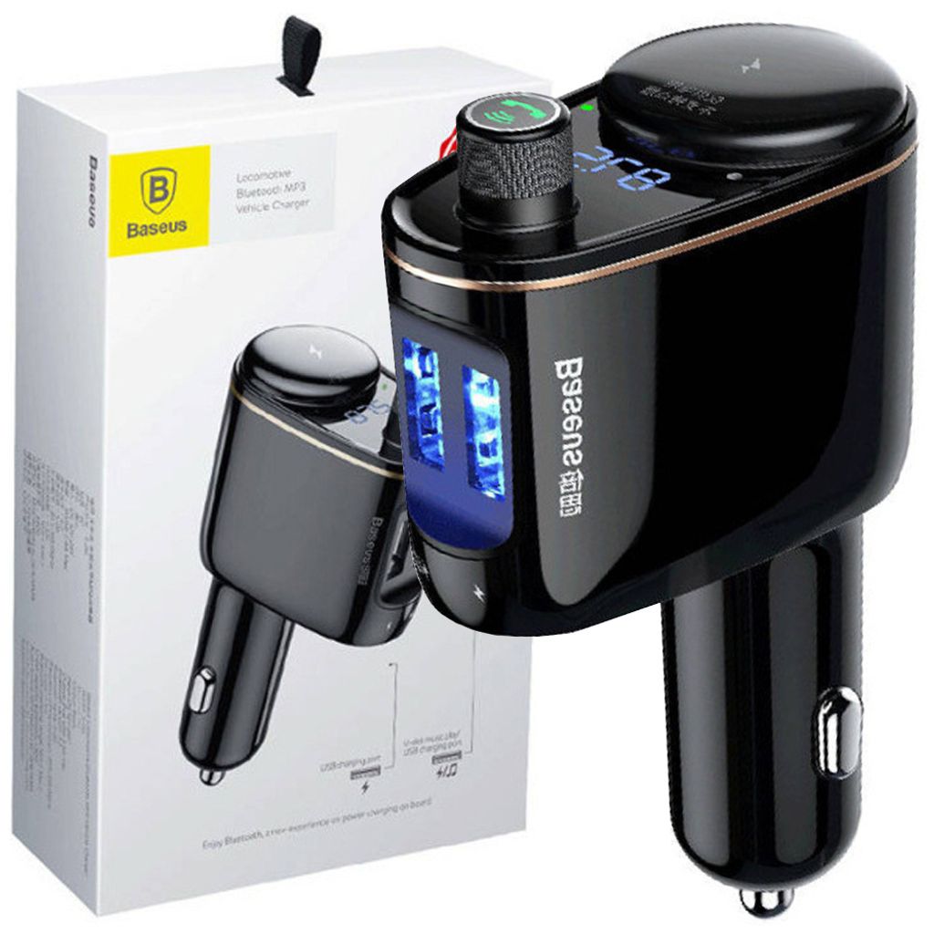 BASEUS Autoladegerät 2 x USB A + FM-Transmitter BT 3.4A Produktbild 