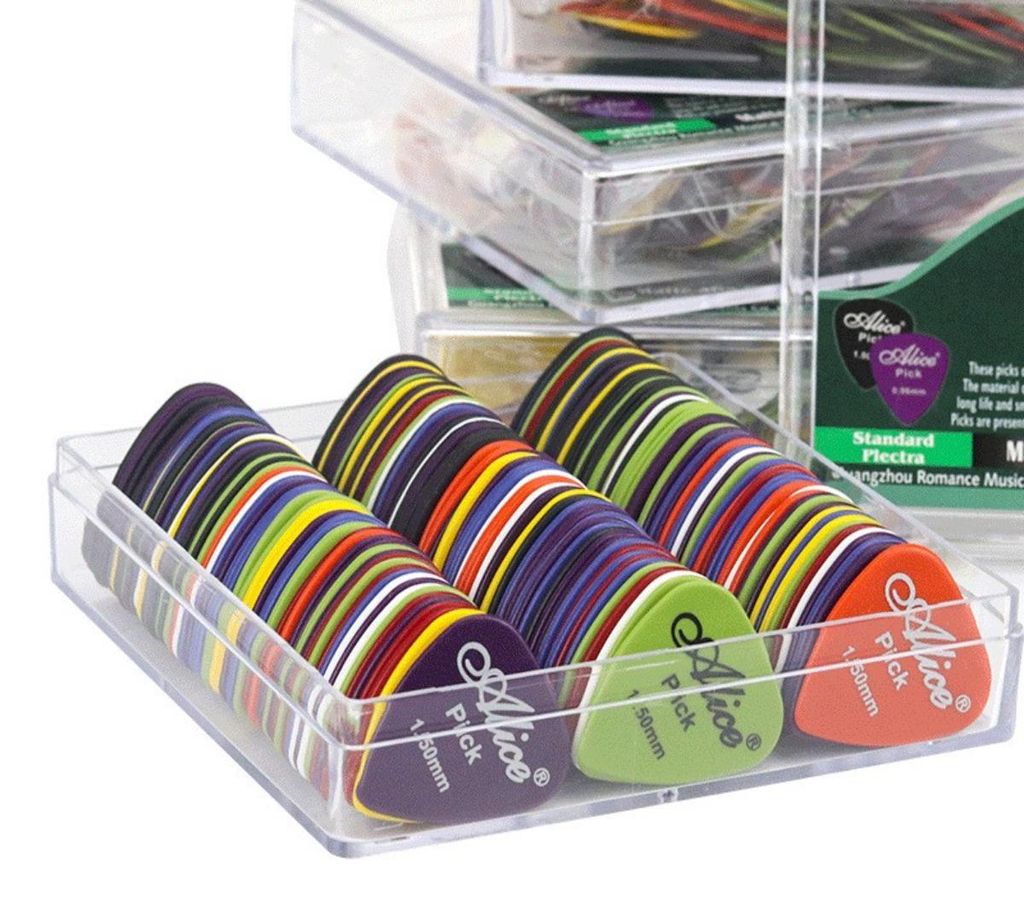 INF 1,5mm Plektren 100er Pack Kunststoff, griffig für Gitarre und Ukulele