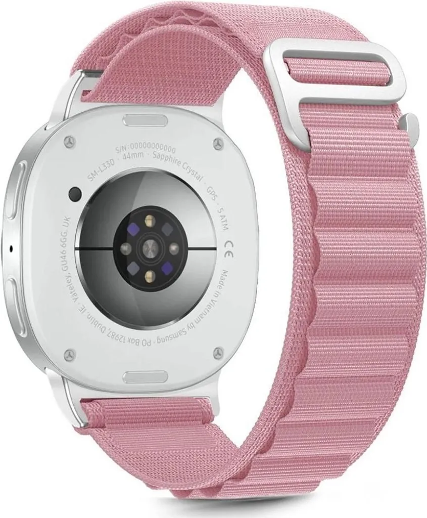 Cinturino Sportivo Nylon Pro Rosa per Samsung Galaxy Watch 8 e Classic