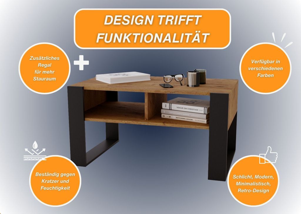 CraftPAK moderner & stabiler Couchtisch für | Kaufland.de