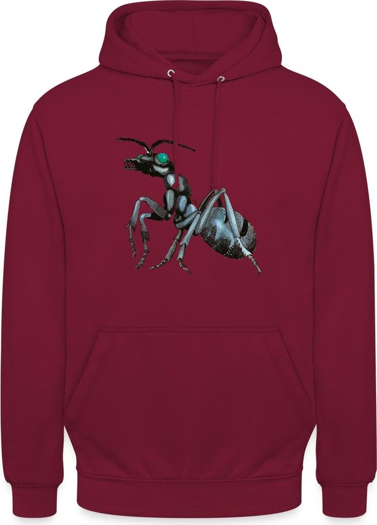 Spreadshirt Die Drei Fragezeichen Und Der Ameisenmensch Uni Hoodie, XXL, Bordeaux