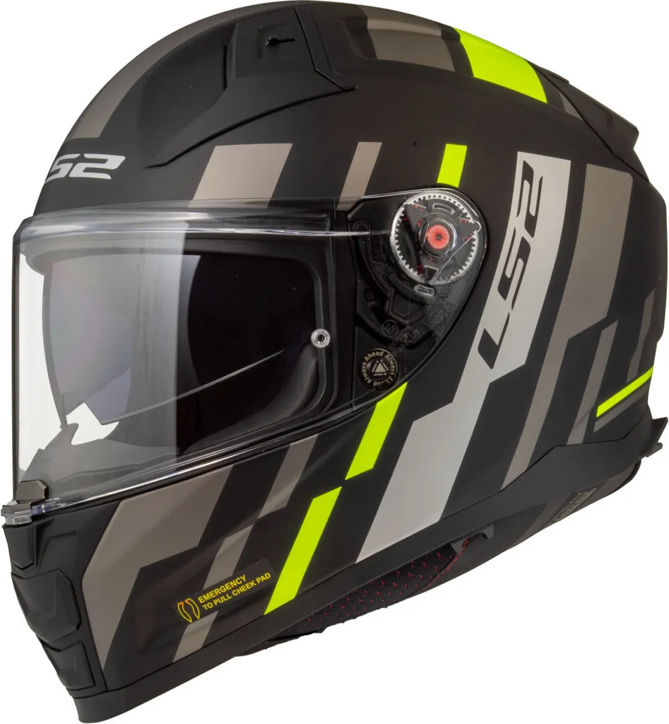 Casque intégral de route LS2 FF811 Vector II Tron Jaune Fluo en XXL