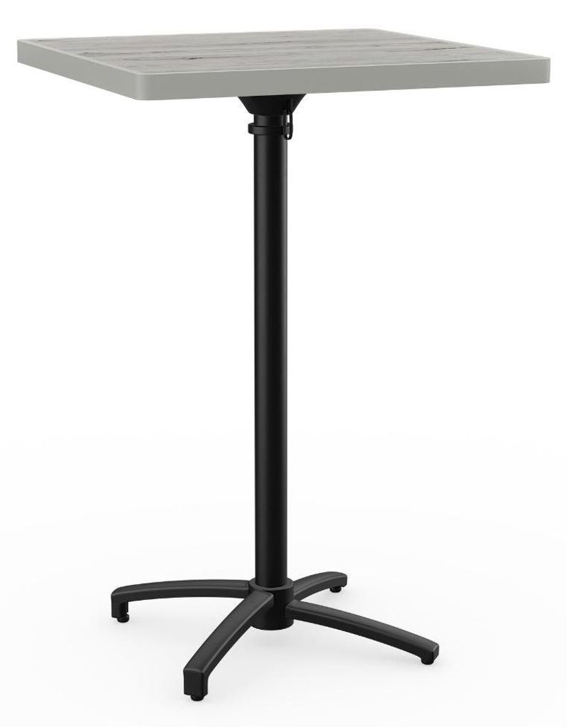 Gastro Outdoor Stehtisch Resalit Eiche Hell | 70x70 cm | Rene Gestell klappbar
