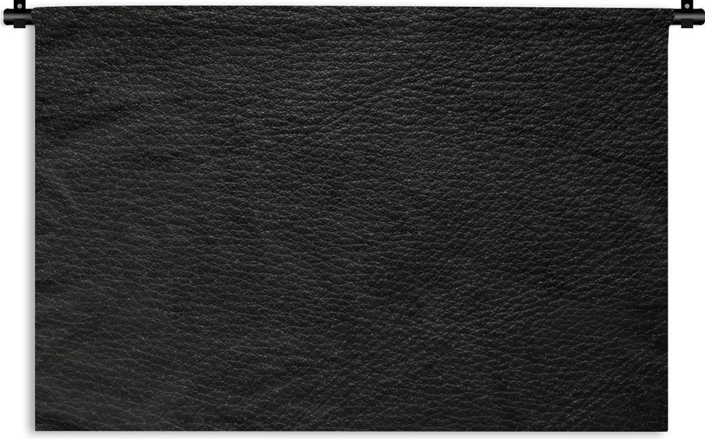 MuchoWow Wandteppich Wandbehang Leder - Lederoptik - Schwarz - Grau - Druck 60x40 cm Tapisserie Dekoration Wandtuch - Wanddekorationen
