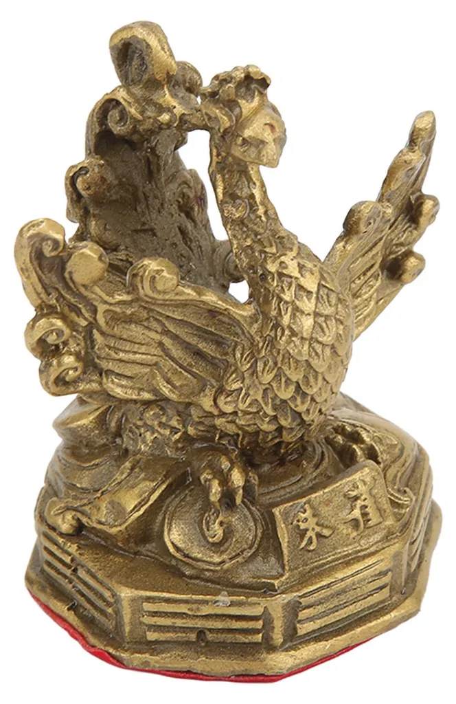 Statue de phénix en laiton haute dureté, figurine déco de collection 25cm - 3