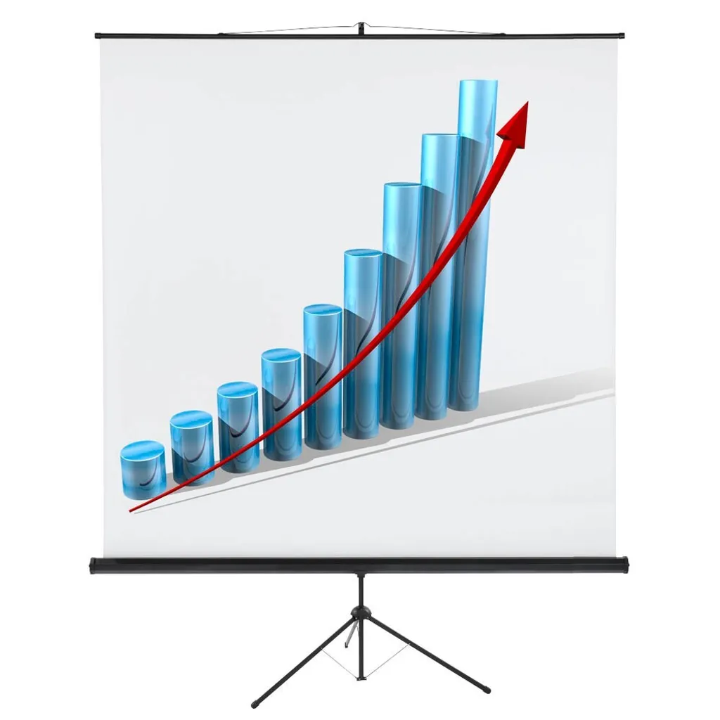Écran de projection mobile 220x220 cm idéal pour vos présentations pro - 4