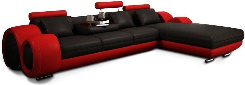 Ecksofa Sofa Couch Polster Wohnlandschaft Leder Eck Sofas Garnitur L Form Modern