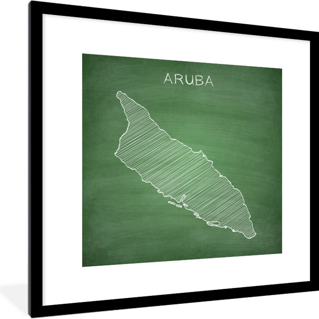 MuchoWow® Gerahmtes Poster Eine Illustration von Aruba auf Produktbild 