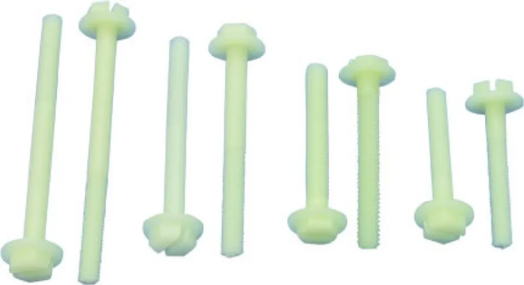 Jamara Lot de 100 Vis en Plastique avec Rondelles M6x40 Haute Qualité