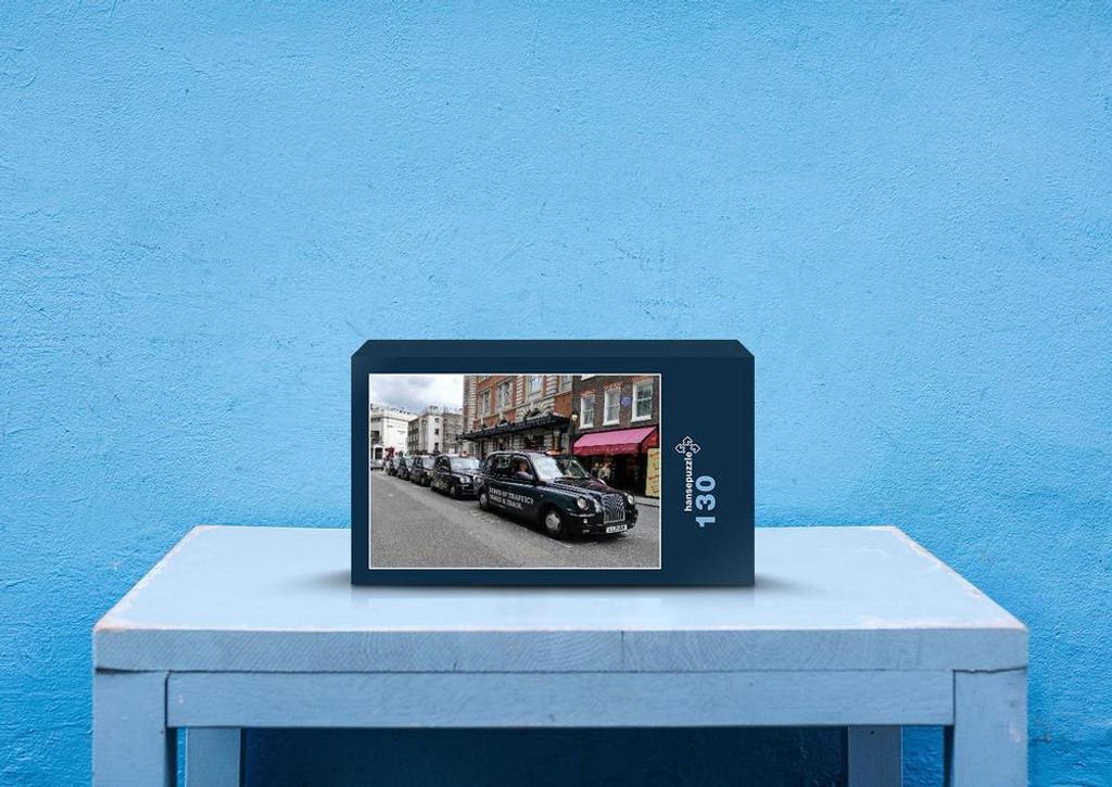 hansepuzzle 55023 - London Puzzle, 130 Teile, Hintergründe, 28,7 x 20,0cm mit hochwertiger Aufbewahrung, Kartonbox und wiederverschließbarem Beutel