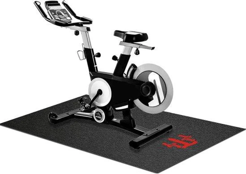 Tapis de sol pour vélo d'appartement 182x91cm en PVC haute résistance