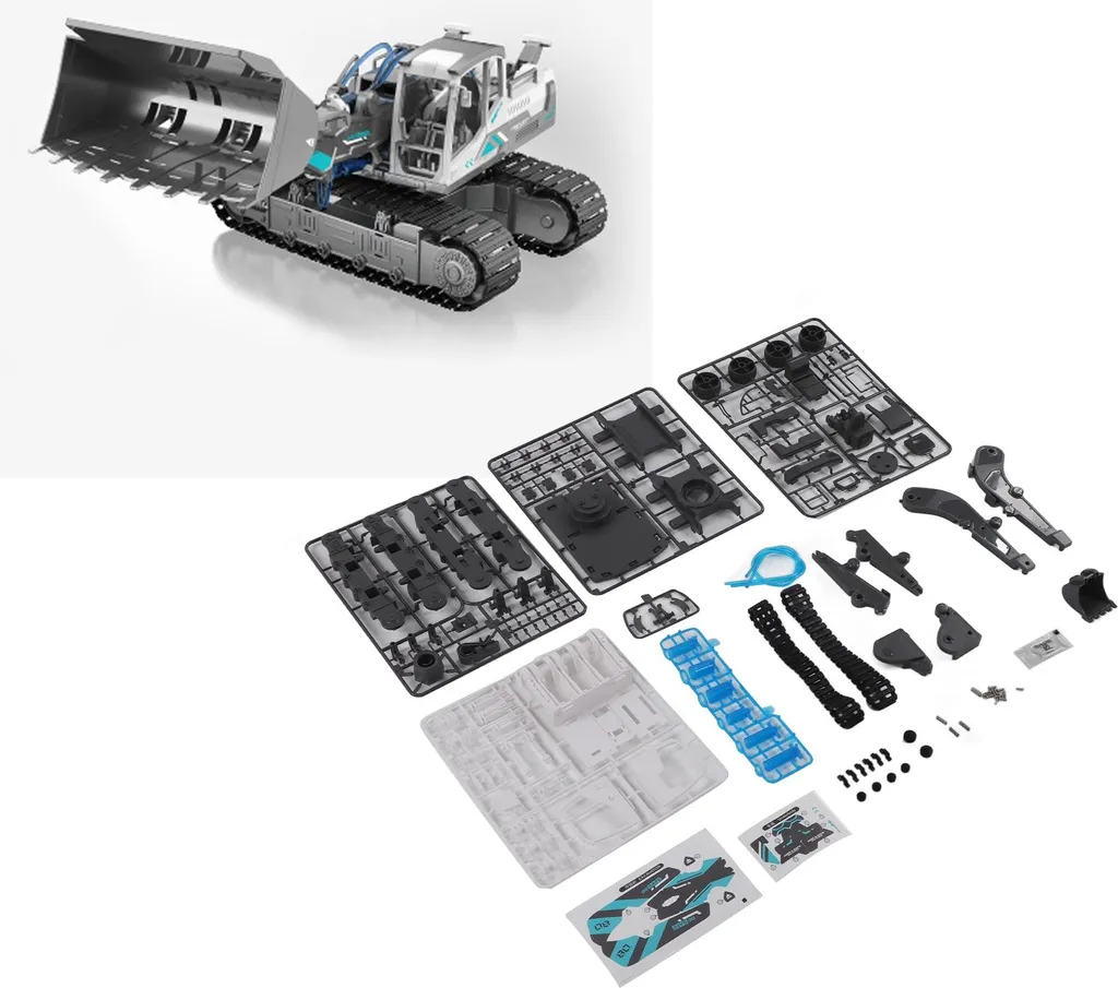 Jeu de construction Bulldozer hydraulique pour activité STEM enfant