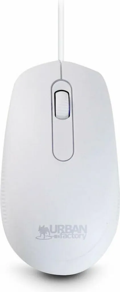 Urban Factory FREE, per destri e mancini, ottico, USB Type-A, 1200 DPI, bianco