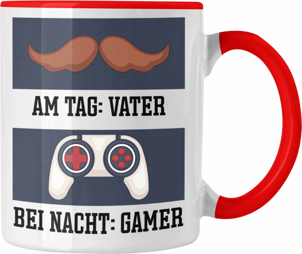 Trendation - Vater Gamer Tasse Geschenk Bei Nacht Produktbild 