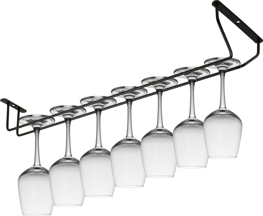 Gläserhalter Gläserschiene Glashalter Weinglashalter Gläserregal Bar SCHWARZ 56cm