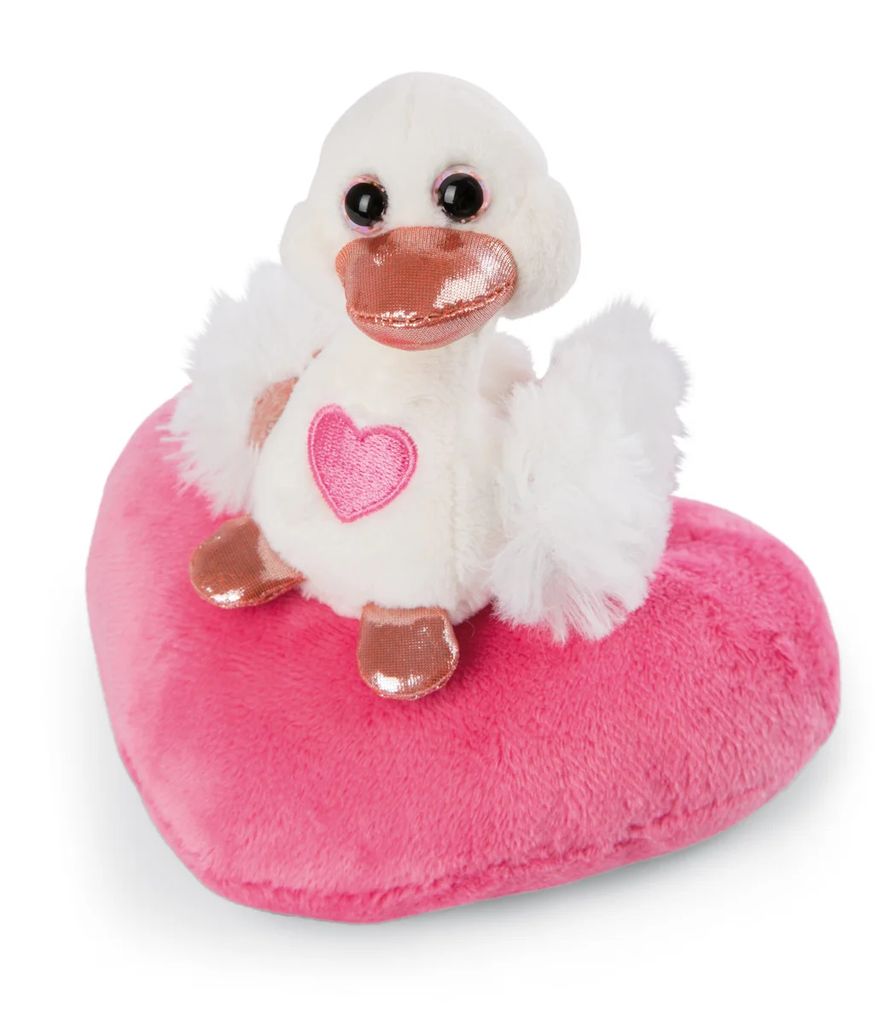 NICI pluszowy biały łabędź z sercem 10cm, ZIELONY Zdjęcie produktu 