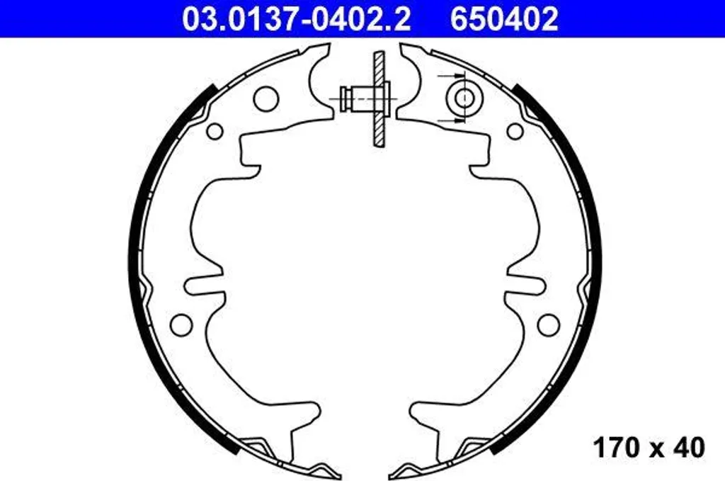 Set Ganasce Freno ATE 03.0137-0402.2 per Toyota e Lexus - Qualità OE