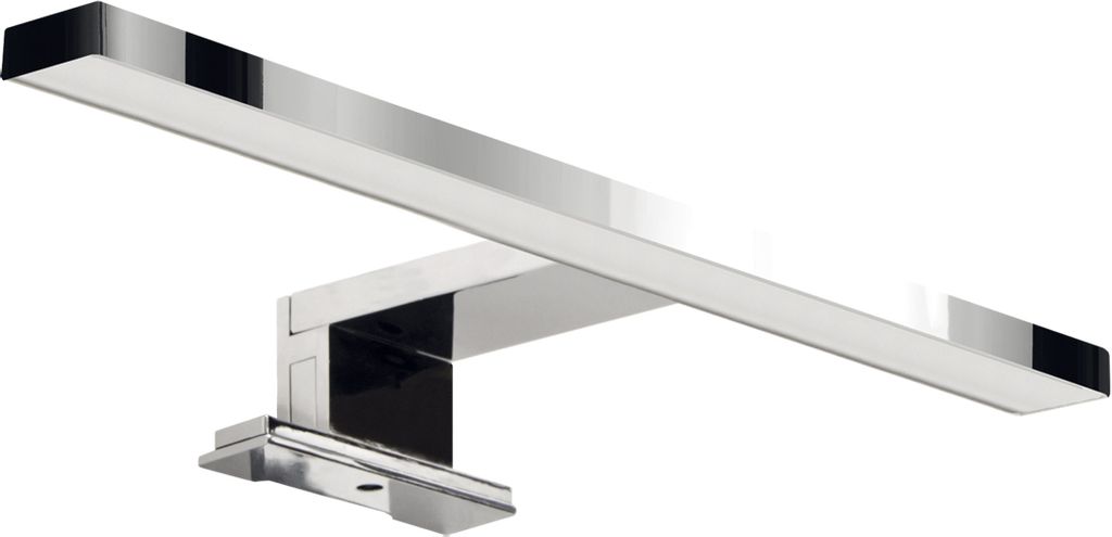 LED Wandlampe Glas Aluminium IP44 neutralweiß 4100 K 530 lm B: 30 cm Chrom länglich Modern