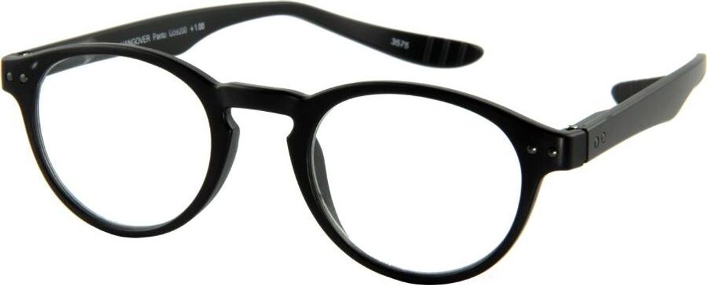Lunettes de lecture avec étui Hangover Panto Noir (+1,5 Image du produit 