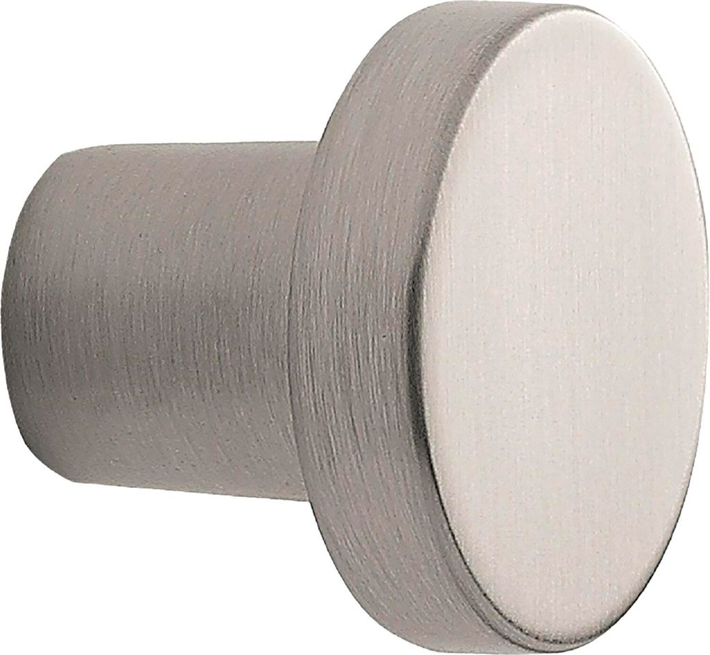 Möbelknopf Dot ø 30mm - eleganter Möbelknauf Tiefe 26mm, Zinkdruckguss Edelstahl-Effekt