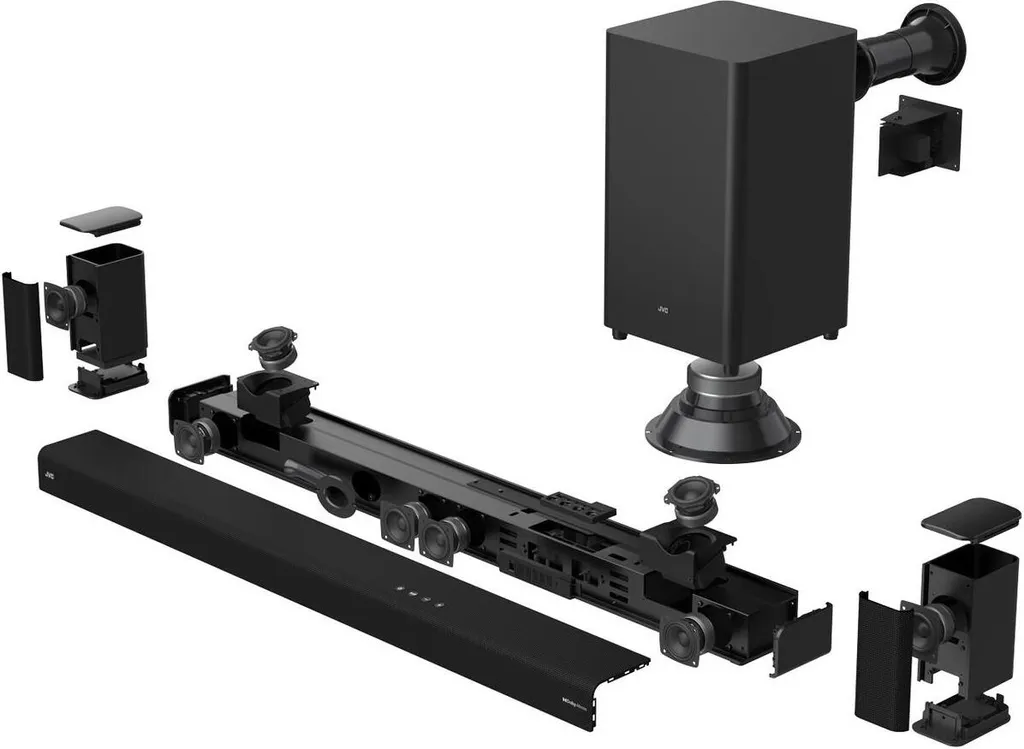 Barre de son JVC TH-E874B avec caisson de basses sans fil et Dolby Atmos